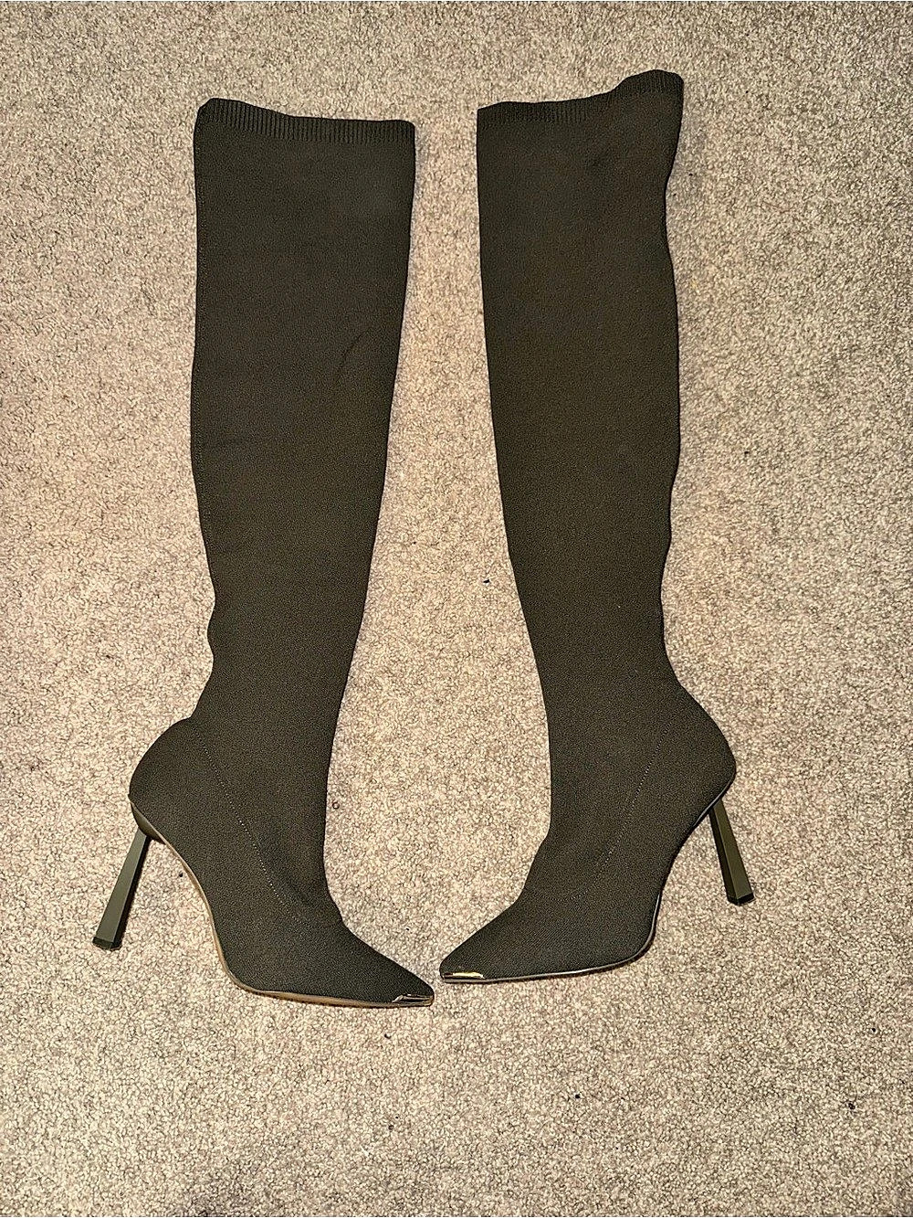 Over-the-Knee Stretch Boots Hunter Green | Women Size 10 EU 41 Comfort Insoles